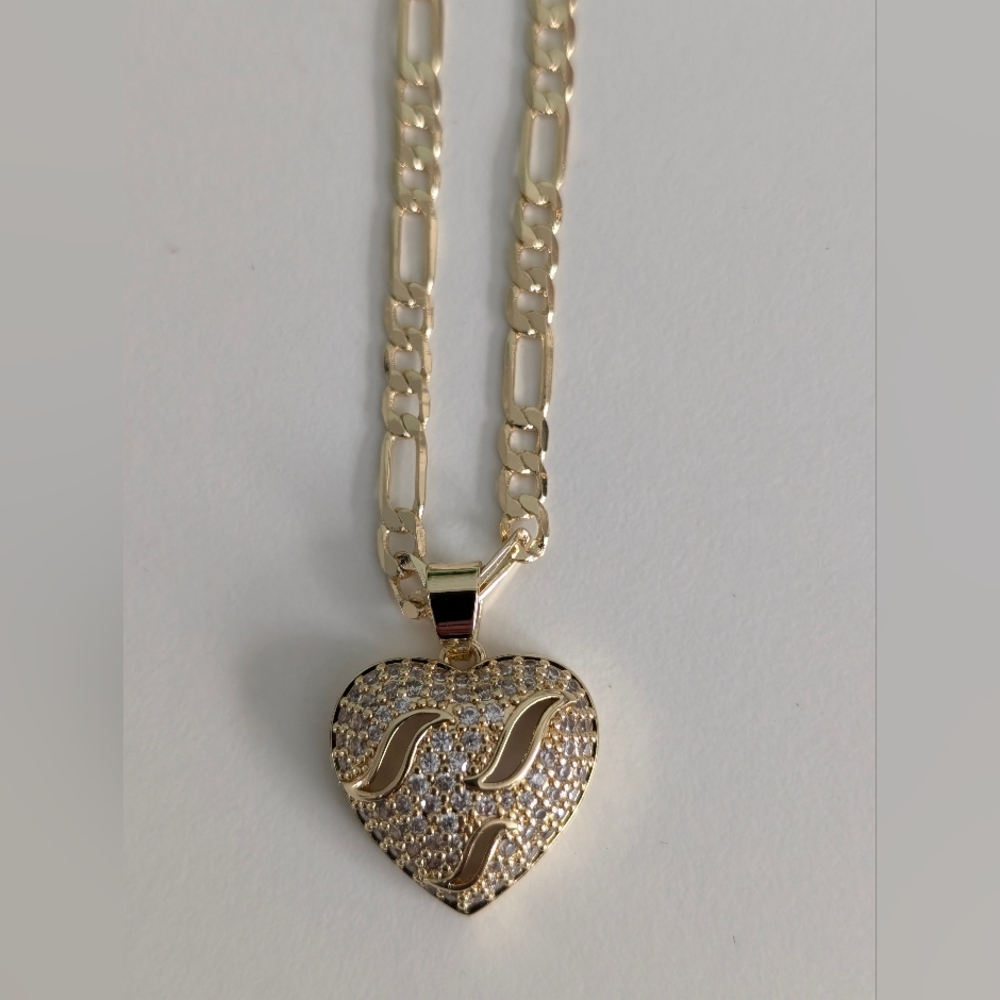 14K Gold Plated Heart Pendant Necklace